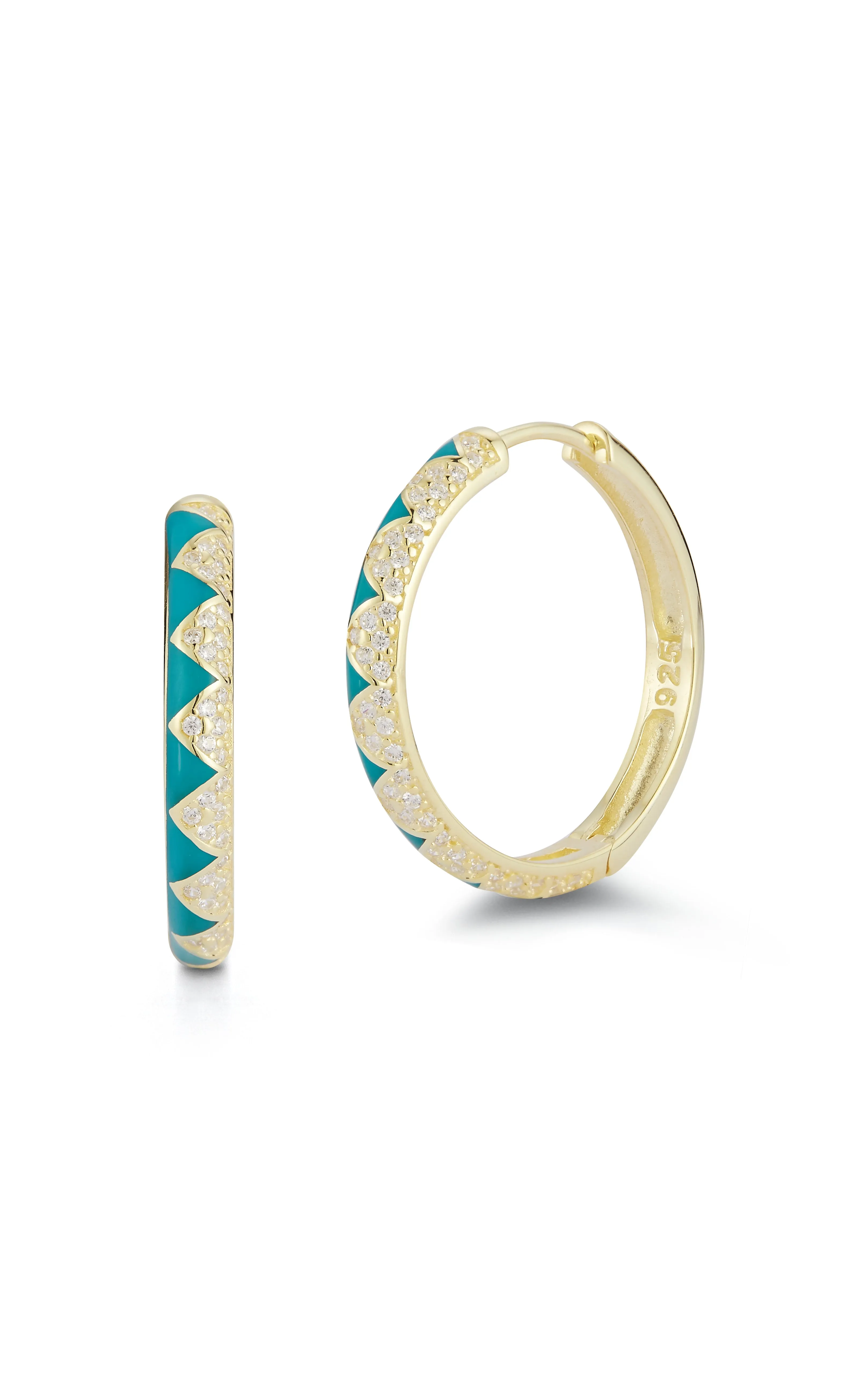 Zig Zag Statement Hoop Earring