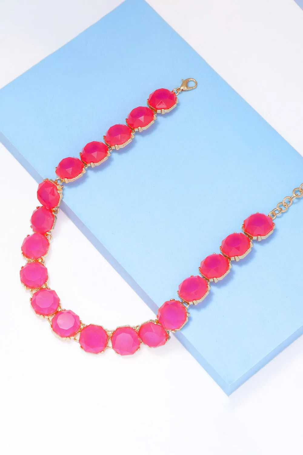 Zinc Alloy Resin Necklace